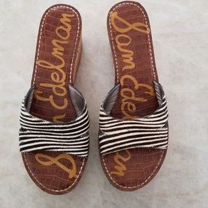 Sam Edelman zebra print wedge